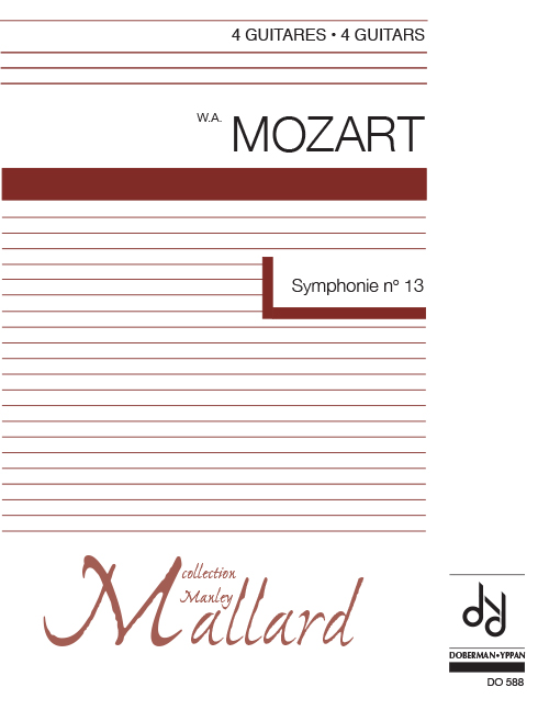 Mozart - Symphonie no 13 For 4 Guitar