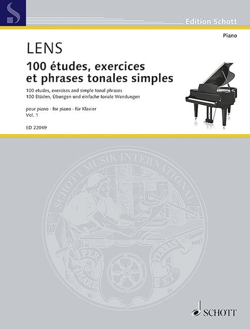 a 100 Etudes, Exercises and Simple Tonal Phrases Vol.1 - For Piano