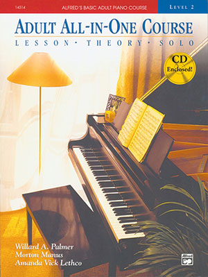 Alfred's Basic Piano Adult All-in-One Course, Book 2 + CD