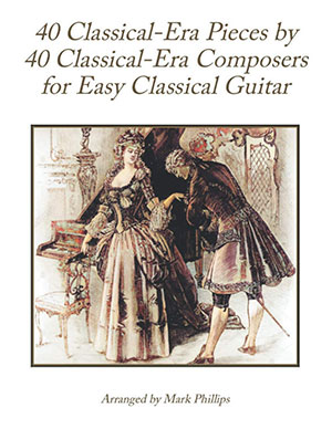a 40 Classical-Era Pieces by 40 Classical-Era Composers for Easy Classical Guitar