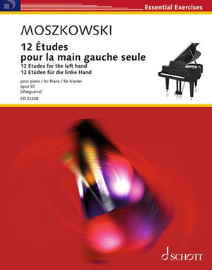 Maurice Moszkowski - 12 Etudes for the Left Hand Piano