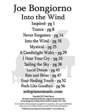 Joe Bongiorno - Into the Wind Songbook + CD