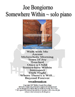 Joe Bongiorno - Somewhere Within Songbook + CD