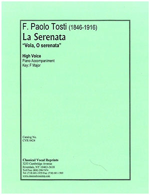 F. Paolo Tosti - La Serenata - High Voice And Piano Accompaniment